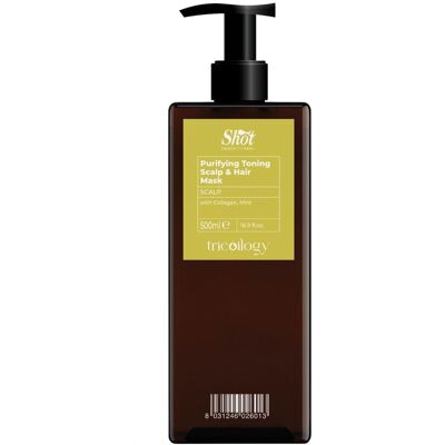 Shot Tricoilogy Purifying Toning Scalp & Hair MASK - hydratačná a osviežujúca maska na pokožku hlavy a vlasy, 500 ml Shot Tricoilogy Purifying Toning Scalp & Hair MASK - hydratačná a osviežujúca maska na pokožku hlavy a vlasy, 500 ml