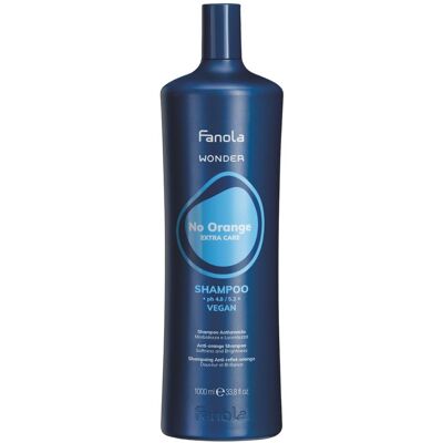 Fanola Wonder No ORANGE Shampoo - šampón proti medenným a oranžovým odleskom, Wonder No Orange - šampón, 1000 ml Fanola Wonder No ORANGE Shampoo - šampón proti medenným a oranžovým odleskom, Wonder No Orange - šampón, 1000 ml