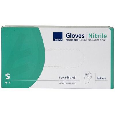 Nitrile Gloves Powderfree - čierne bezpúdrové nitrilové rukavice, 100 ks VÝPREDAJ: (zn. ABENA) S - small (štrukturované zakončenia palcov) Nitrile Gloves Powderfree - čierne bezpúdrové nitrilové rukavice, 100 ks VÝPREDAJ: (zn. ABENA) S - small (štrukturované zakončenia palcov)