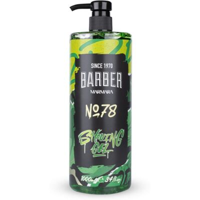 Marmara Barber Shaving Gel - gél na holenie - veľké balenie, 1 000 ml No 78 - zelený Marmara Barber Shaving Gel - gél na holenie - veľké balenie, 1 000 ml No 78 - zelený
