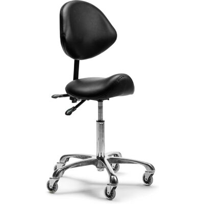 BraveHead 4665 Saddle Stool w./ Backrest - stolička s opierkou na chrbát, čierna BraveHead 4665 Saddle Stool w./ Backrest - stolička s opierkou na chrbát, čierna