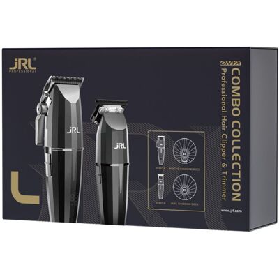 JRL ONYX Black Combo - sada akumulátorového strihacieho strojčeka a kontúrovacieho strojčeka v čiernej farbe + minerálny olej M22, 200 ml + stlačený vzduch, 400ml JRL ONYX Black Combo - sada akumulátorového strihacieho strojčeka a kontúrovacieho strojčeka v čiernej farbe + minerálny olej M22, 200 ml + stlačený vzduch, 400ml