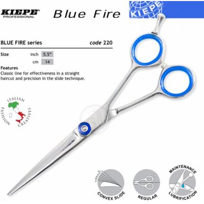 Kiepe FOUR STARS Blue Fire series 220 - profesionálne kadernícke nožnice VÝPREDAJ: 220.55 - 5,5 " Kiepe FOUR STARS Blue Fire series 220 - profesionálne kadernícke nožnice VÝPREDAJ: 220.55 - 5,5 "