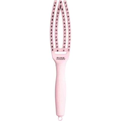 Olivia Garden FingerBrush Pastel Pink - kefa na vlasy, diviačie štetiny + nylónové štetiny (zakončené guličkou) S - small Olivia Garden FingerBrush Pastel Pink - kefa na vlasy, diviačie štetiny + nylónové štetiny (zakončené guličkou) S - small