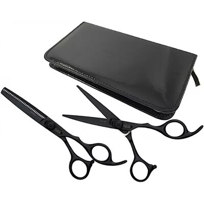 Olivia Garden SilkCut Matt Black Scissor Edition - limitovaná edícia čiernych nožníc 5.75" a efilačných nožníc 6"35T Olivia Garden SilkCut Matt Black Scissor Edition - limitovaná edícia čiernych nožníc 5.75" a efilačných nožníc 6"35T