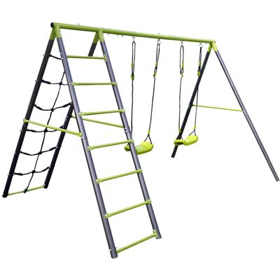 Monkey-Gym Dvojitá hojdačka s lezeckou sieťou Deluxe Monkey-Gym Dvojitá hojdačka s lezeckou sieťou Deluxe