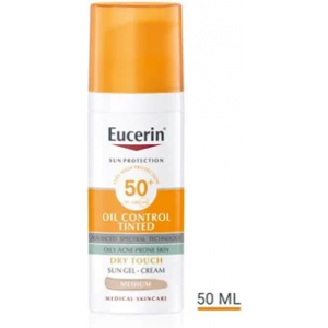 BEIERSDORF Eucerin Sun ochranný krémový gél SPF50+ tónovací medium 50 ml BEIERSDORF Eucerin Sun ochranný krémový gél SPF50+ tónovací medium 50 ml