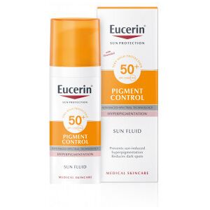 BEIERSDORF Eucerin Sun Pigment Control SPF50+ Emulzia na tvár na opaľovanie s depigmentačným účinkom 50 ml BEIERSDORF Eucerin Sun Pigment Control SPF50+ Emulzia na tvár na opaľovanie s depigmentačným účinkom 50 ml