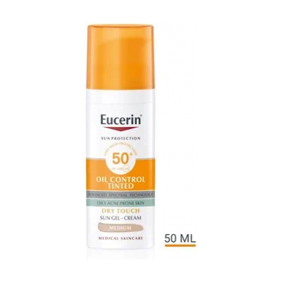 BEIERSDORF Eucerin Sun ochranný krémový gél SPF50+ tónovací medium 50 ml BEIERSDORF Eucerin Sun ochranný krémový gél SPF50+ tónovací medium 50 ml