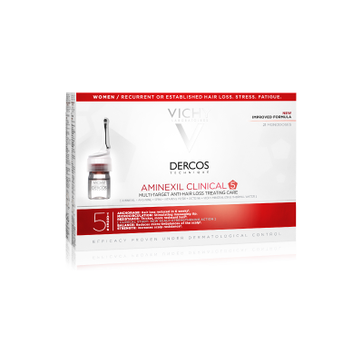 Vichy Dercos Aminexil Clinical 5 Mult-Targed Anti-Hair Loss Treating Care pre ženy 21 x 6 ml Vichy Dercos Aminexil Clinical 5 Mult-Targed Anti-Hair Loss Treating Care pre ženy 21 x 6 ml