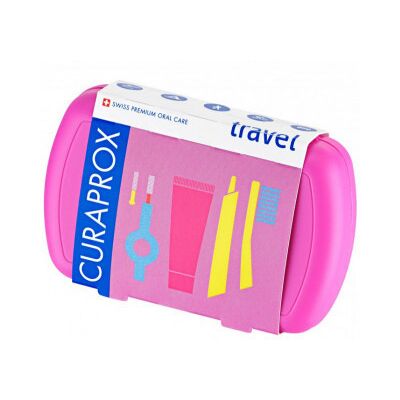 CURADEN CURAPROX Travel set cestovná sada ružová CURADEN CURAPROX Travel set cestovná sada ružová