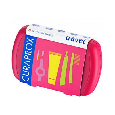 CURADEN CURAPROX Travel set cestovná sada tmavo ružová CURADEN CURAPROX Travel set cestovná sada tmavo ružová