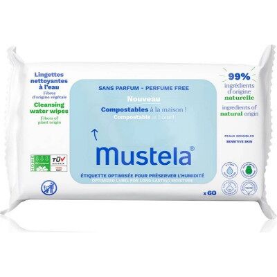 Mustela Čist.ubrousky pro cit. pokožku-komp. 60 ks Mustela Čist.ubrousky pro cit. pokožku-komp. 60 ks