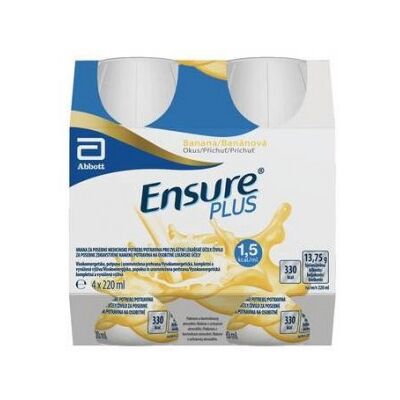 ABBOTT Ensure PLUS banánová príchuť 4 x 220 ml ABBOTT Ensure PLUS banánová príchuť 4 x 220 ml