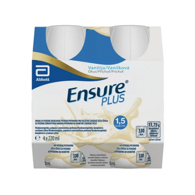 ABBOTT Ensure Plus vanilková príchuť 4 x 220 ml ABBOTT Ensure Plus vanilková príchuť 4 x 220 ml