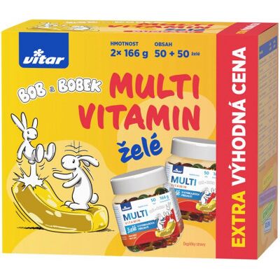 Vitar Multivitamin Bob a Bobek želé 2x50ks Vitar Multivitamin Bob a Bobek želé 2x50ks