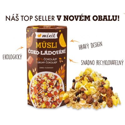 MIXIT S.R.O. Mixit Müsli - Čoko-ládovanie 450g MIXIT S.R.O. Mixit Müsli - Čoko-ládovanie 450g