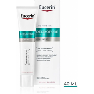 BEIERSDORF Eucerin DERMOPURE CLINICAL 10% peeling nočný, pleť so sklonom k akné 1x40 ml BEIERSDORF Eucerin DERMOPURE CLINICAL 10% peeling nočný, pleť so sklonom k akné 1x40 ml