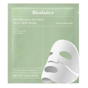 Biodance Refreshing Sea Kelp Real Deep Mask Upokojujúca a hydratačná plátienková maska 1 ks 34 g Biodance Refreshing Sea Kelp Real Deep Mask Upokojujúca a hydratačná plátienková maska 1 ks 34 g