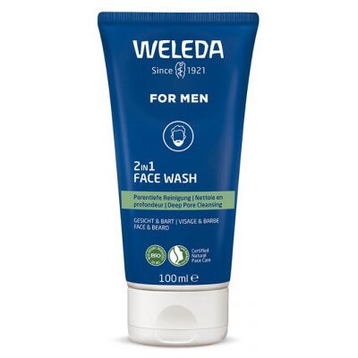 Weleda For Men 2v1 čistiaci gél na tvár a fúzy 100 ml Weleda For Men 2v1 čistiaci gél na tvár a fúzy 100 ml