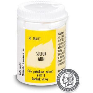 GALENICKA LABORATOR Radim Bakeš Galenická laboratoř Ostrava AKH Sulfur 60 tablet GALENICKA LABORATOR Radim Bakeš Galenická laboratoř Ostrava AKH Sulfur 60 tablet
