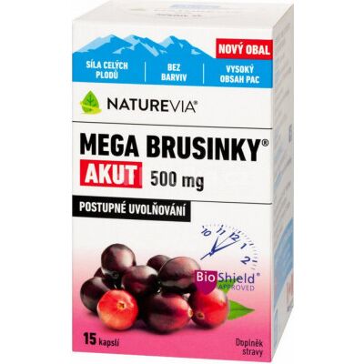 BIOVIT Swiaa Naturevia Mega Brusnice Akut 500 mg 15 kapsúl BIOVIT Swiaa Naturevia Mega Brusnice Akut 500 mg 15 kapsúl