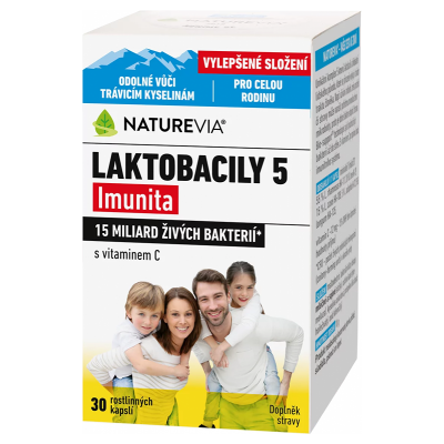 BIOVIT NatureVia Laktobacily 5 Imunita 30 kapsúl BIOVIT NatureVia Laktobacily 5 Imunita 30 kapsúl