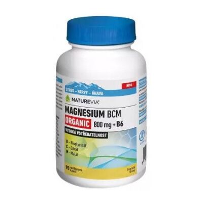 BIOVIT NatureVia Magnesium Organic BCM 800mg +B6 cps.90 BIOVIT NatureVia Magnesium Organic BCM 800mg +B6 cps.90