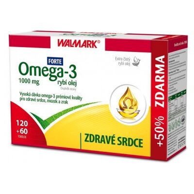 Walmark Omega-3 rybí olej Forte 1000 mg 180 toboliek Walmark Omega-3 rybí olej Forte 1000 mg 180 toboliek
