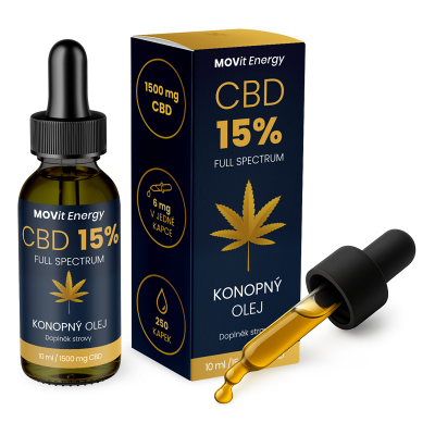 MOVit Energy CBD 15% Full Spectrum konopný olej 10 ml MOVit Energy CBD 15% Full Spectrum konopný olej 10 ml
