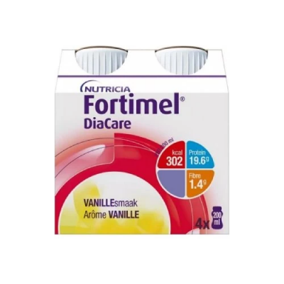 NUTRICIA Forimel DiaCare 4x200 ml nutričný nápoj NUTRICIA Forimel DiaCare 4x200 ml nutričný nápoj
