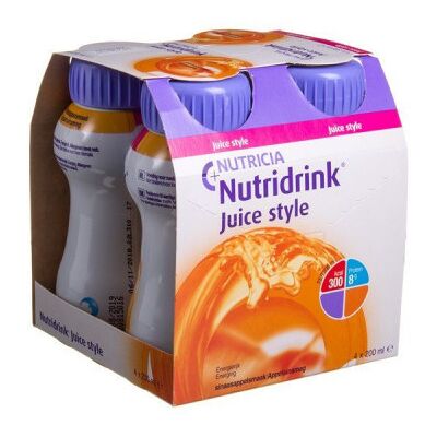 NUTRICIA Nutridrink Juice style s pomarančovou príchuťou 4x200ml NUTRICIA Nutridrink Juice style s pomarančovou príchuťou 4x200ml