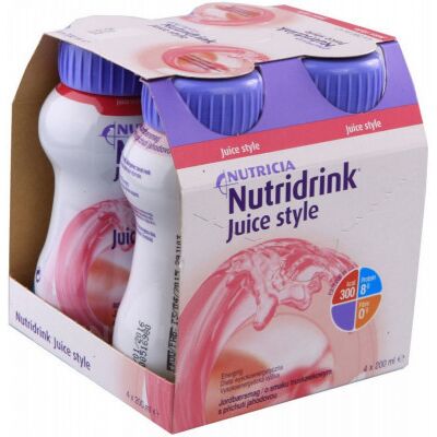 NUTRICIA Nutridrink Juice style s jahodovou príchuťou 4 x 200 ml NUTRICIA Nutridrink Juice style s jahodovou príchuťou 4 x 200 ml