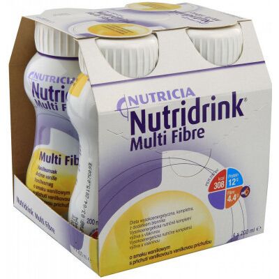 NUTRICIA Nutridrink Multi Fibre s vanilkovou príchuťou 24x200 ml NUTRICIA Nutridrink Multi Fibre s vanilkovou príchuťou 24x200 ml
