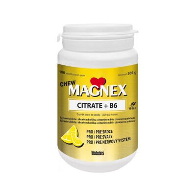 Vitabalans MAGNEX CITRATE + B6 CHEW žuvacie tabliety 100 ks Vitabalans MAGNEX CITRATE + B6 CHEW žuvacie tabliety 100 ks