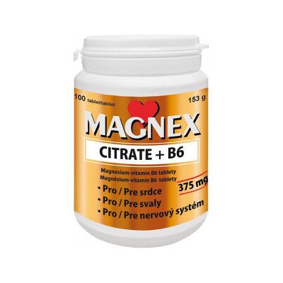 Vitabalans Magnex citrate 375 mg+B6 100 tabliet Vitabalans Magnex citrate 375 mg+B6 100 tabliet