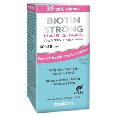 VITABALANS Biotin Strong Hair & Nail 60 + 30 tabliet VITABALANS Biotin Strong Hair & Nail 60 + 30 tabliet