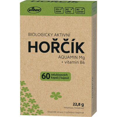 Vitar Hořčík Aquamin EKO 60 kapsúl Vitar Hořčík Aquamin EKO 60 kapsúl