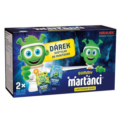 WALMARK Marťankovia Gummy 2x50ks + svetielko Promo WALMARK Marťankovia Gummy 2x50ks + svetielko Promo