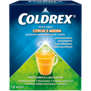 OMEGA FARMA Coldrex Horúci nápoj Citrón s medom plo.por. 10 x 5 g OMEGA FARMA Coldrex Horúci nápoj Citrón s medom plo.por. 10 x 5 g