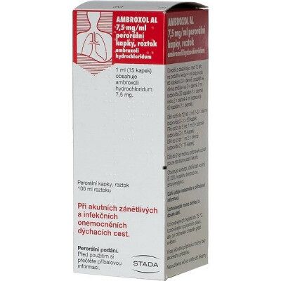 STADA Ambroxol AL kvapky gtt.por.1 x 100 ml STADA Ambroxol AL kvapky gtt.por.1 x 100 ml