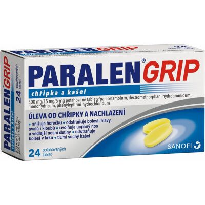 ZENTIVA Paralen Grip chrípka a bolesť tbl.flm.1 x 24 ZENTIVA Paralen Grip chrípka a bolesť tbl.flm.1 x 24