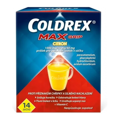 OMEGA PHARMA INTERNATIONAL NV Coldrex MAXGrip Citron 1000mg/10mg/40mg scc.14 II OMEGA PHARMA INTERNATIONAL NV Coldrex MAXGrip Citron 1000mg/10mg/40mg scc.14 II