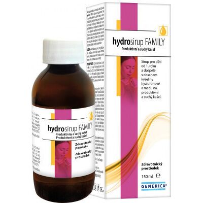 GRICAR CHEMICAL SRL Generica Hydrosirup Family na produktívny a suchý kašeľ 150 ml GRICAR CHEMICAL SRL Generica Hydrosirup Family na produktívny a suchý kašeľ 150 ml