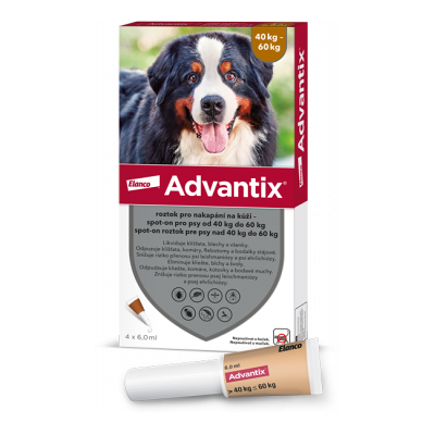 BAYER ANIMAL Advantix spot-on 40-60 kg 1 x 6 ml BAYER ANIMAL Advantix spot-on 40-60 kg 1 x 6 ml
