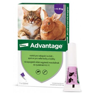 KVP PHARMA Advantage spot-on pre malé mačky a králiky 80 mg 1 x 0,8 ml KVP PHARMA Advantage spot-on pre malé mačky a králiky 80 mg 1 x 0,8 ml