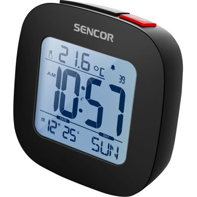 Sencor SDC 1200 B Budík s teplomerom Rádiom riadené hodiny, signál DCF77, LCD displej s krátkodobým bielym podsvietením, Kalendár, 7 jazykov na Sencor SDC 1200 B Budík s teplomerom Rádiom riadené hodiny, signál DCF77, LCD displej s krátkodobým bielym podsvietením, Kalendár, 7 jazykov na