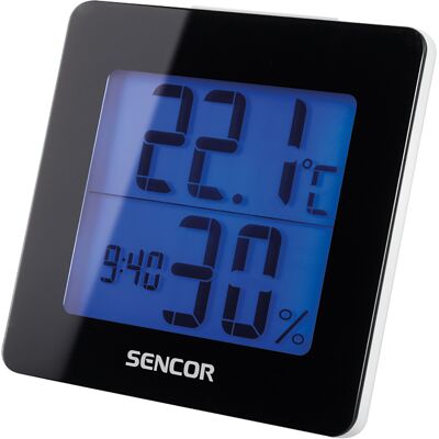 Sencor SWS 1500 B Teplomer s hodinami a budíkom Vnútorná teplota a vlhkosť, LCD displej s krátkodobým modrým podsvietením, Opakované budenie, . Sencor SWS 1500 B Teplomer s hodinami a budíkom Vnútorná teplota a vlhkosť, LCD displej s krátkodobým modrým podsvietením, Opakované budenie, .