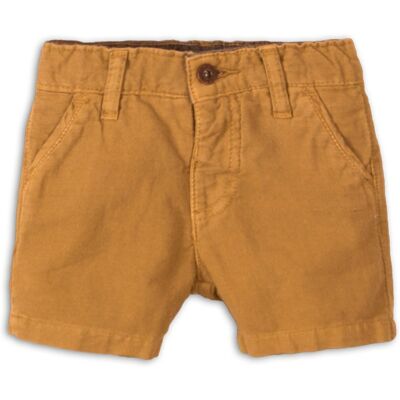 Kraťasy dojčenské ľanové, Minoti, Camel 3, hnedá - 80/86 12-18m Kraťasy dojčenské ľanové, Minoti, Camel 3, hnedá - 80/86 12-18m