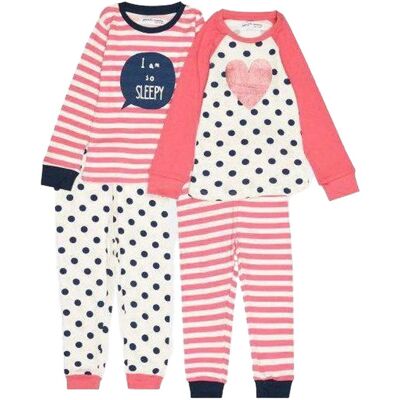 Pyžamo dievčenské 2pack, Minoti, 2PJ 03, ružová - 74/80 9-12m Pyžamo dievčenské 2pack, Minoti, 2PJ 03, ružová - 74/80 9-12m